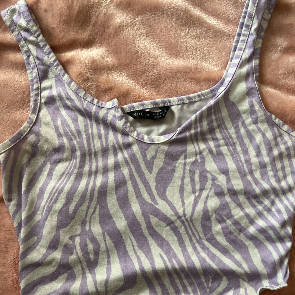 zebra print crop top